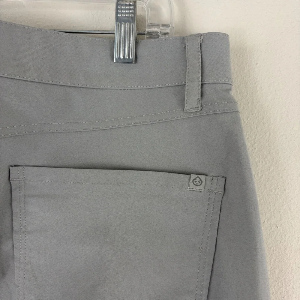Tasc Performance Mens Gray Bamboo Blend Straight Fit Pants 36x30 Golf Athleisure